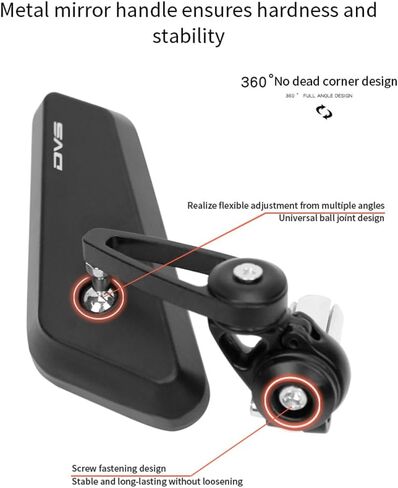Motorcycle Rearview Mirrors, 7/8" Universal handlebar End Mirror, Side Mirrors Compatible with Street Sport Bike Cruiser Scooter ATV, Anti Glare in Saudi Arabia