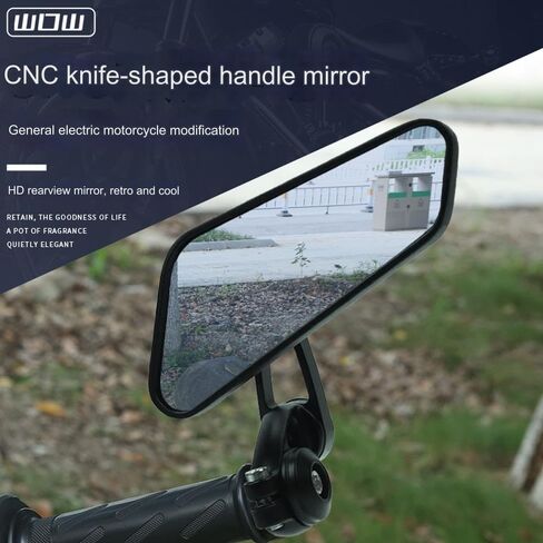 Motorcycle Rearview Mirrors, 7/8" Universal handlebar End Mirror, Side Mirrors Compatible with Street Sport Bike Cruiser Scooter ATV, Anti Glare in Saudi Arabia