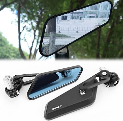 Motorcycle Rearview Mirrors, 7/8" Universal handlebar End Mirror, Side Mirrors Compatible with Street Sport Bike Cruiser Scooter ATV, Anti Glare in Saudi Arabia