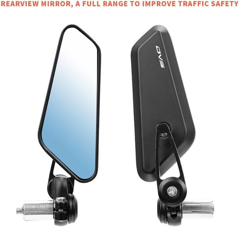 Motorcycle Rearview Mirrors, 7/8" Universal handlebar End Mirror, Side Mirrors Compatible with Street Sport Bike Cruiser Scooter ATV, Anti Glare in Saudi Arabia