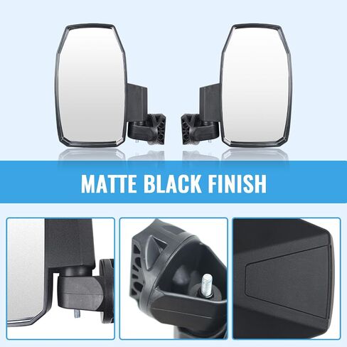 Adjustable Side Rear View Mirrors Compatible with 2014-2024 Polaris Ranger XP 570 900 1000 Crew Deisel Accessories High-Definition folding Side Mirrors 2PCS in Saudi Arabia