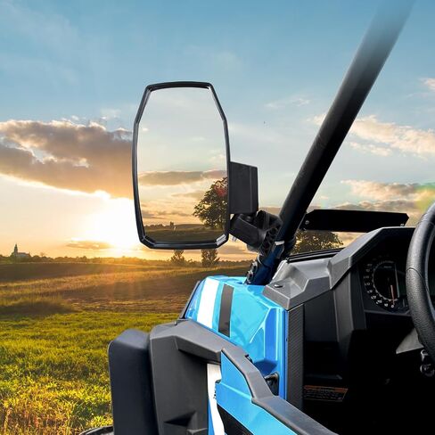Adjustable Side Rear View Mirrors Compatible with 2014-2024 Polaris Ranger XP 570 900 1000 Crew Deisel Accessories High-Definition folding Side Mirrors 2PCS in Saudi Arabia