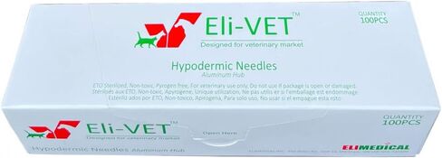 إبرة مركزية من الألومنيوم البيطري من Eli-Vet، 20 جم × 1 بوصة (25 مم)، غمد فردي، 100 لكل صندوق، AHN2025 in Saudi Arabia
