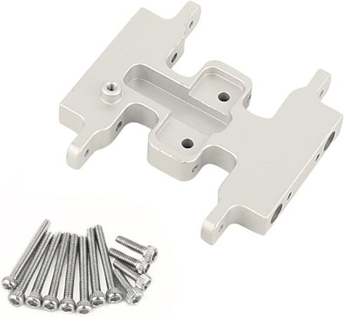 SCX24 Aluminum Alloy Gearbox Mount Transmission Plate Gearbox Base Skid Plate for SCX24 C10 JLU Deadbolt Gladiator Bronco 1/24 Crawler Car Metal Upgrade Parts (red) in Saudi Arabia