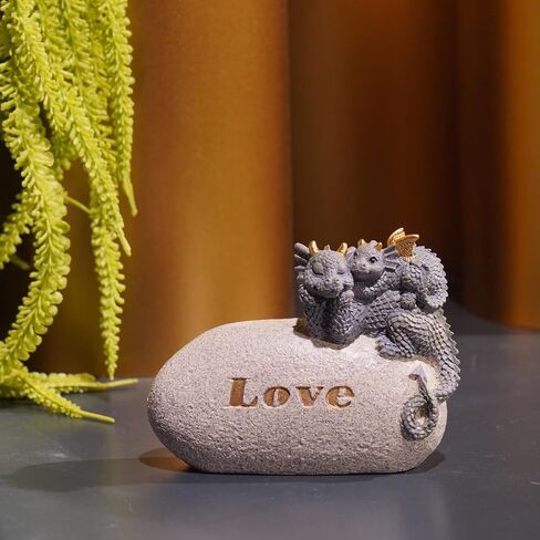 Guichifun Dragon Pen Holders Home Décor - Set of 2 Dragon Vase Decor Figurines Pen Holder for Desk Cute Fashion Desk Organizers and Accessories Office Idea Gift for Women and Kids 5 x 3 x 4.5 Inch in Saudi Arabia
