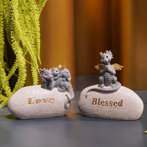 Guichifun Dragon Pen Holders Home Décor - Set of 2 Dragon Vase Decor Figurines Pen Holder for Desk Cute Fashion Desk Organizers and Accessories Office Idea Gift for Women and Kids 5 x 3 x 4.5 Inch in Saudi Arabia
