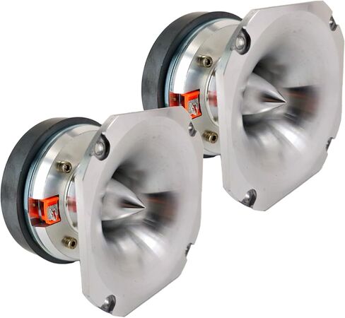 Chrome Super Tweeter 3.6", 8 Ohm 1000 Watts Max High Sensitivity Set Tweeters for Car Sound Systems, Pro Audio Chrome Finish VZ-ST700 (Pair) in Kuwait