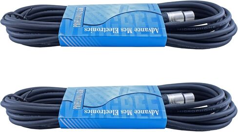 2 Pack of 35 Ft Low Z Male to Female 3 Pin XLR Mic Microphone Cable in Saudi Arabia