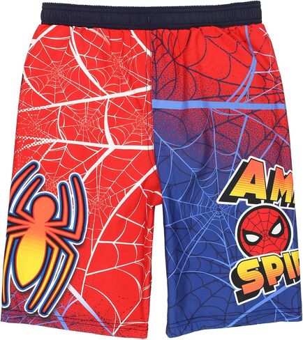 سروال سباحة للأولاد من Marvel Spider-Man، حماية من أشعة الشمس بعامل حماية من أشعة الشمس 50، بدلة سباحة سريعة الجفاف in Saudi Arabia