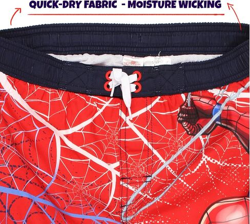 سروال سباحة للأولاد من Marvel Spider-Man، حماية من أشعة الشمس بعامل حماية من أشعة الشمس 50، بدلة سباحة سريعة الجفاف in Saudi Arabia
