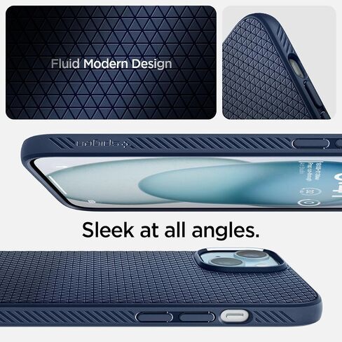 Spigen Liquid Air Armor Designed for iPhone 15 Plus Case (2023), [Military-Grade Protection] - Matte Black in Kuwait
