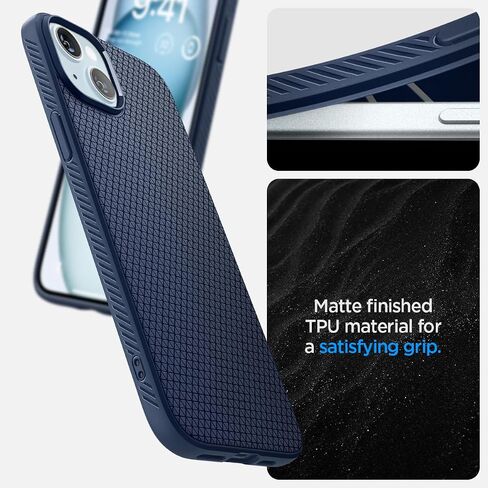 Spigen Liquid Air Armor Designed for iPhone 15 Plus Case (2023), [Military-Grade Protection] - Matte Black in Kuwait