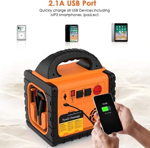 FlyAuto 1400 Peak Amp 12V Car Battery Jump Starter with Air Compressor 260 PSI Tire Inflator,Portable Power Station 110V 400 Watt Inverter with AC/DC/USB Outlets in Kuwait