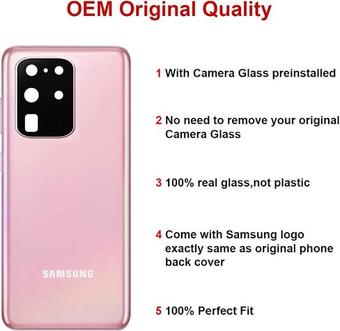 OEM Rear Back Glass Replacement for Samsung Galaxy S20 Plus 6.7 inches with Reparing Toolkit and Pre-Installed Adhesive (Could White) in Saudi Arabia