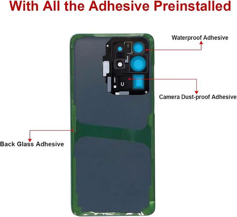 OEM Rear Back Glass Replacement for Samsung Galaxy S20 Plus 6.7 inches with Reparing Toolkit and Pre-Installed Adhesive (Could White) in Saudi Arabia