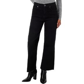 7 For All Mankind Cropped Alexa in Black Rose