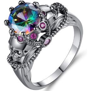 Jude Jewelers Retro Vintage Skull Gothic Statement Promise Cocktail Party Biker Ring