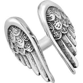 Embracing Wings of an Angel Wrap Open-Ended .925 Sterling Silver Ring