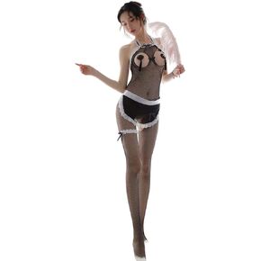 SINROYEE Sexy Maid Costume Bras for Women Sexy Cosplay Outfits Panties Sets for Women Lovely Maid outfit Japanese