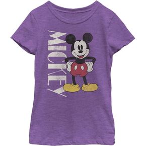 Disney Friends Mickey Vintage Stance Girls Heather T-Shirt