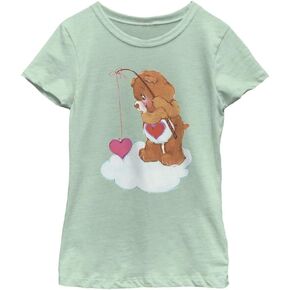 Fifth Sun Care Tenderheart Bear Fishing Girls Short Sleeve Tee Shirt