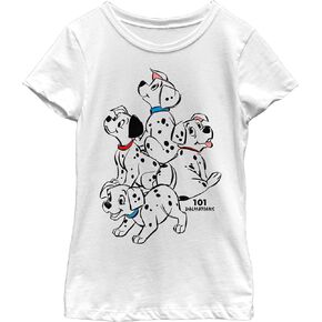 Disney Little 101 Dalmations Big Pups Girls Short Sleeve Tee Shirt