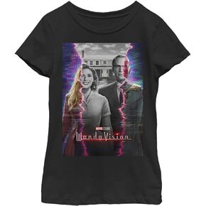 Marvel Likeness Wandavision Teaser Poster Girl's Solid Crew Tee