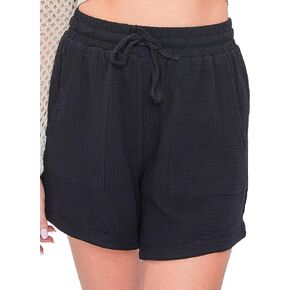 YMI Women's Double Gauze Drawstring Banded Hem Shorts Deal in Kuwait