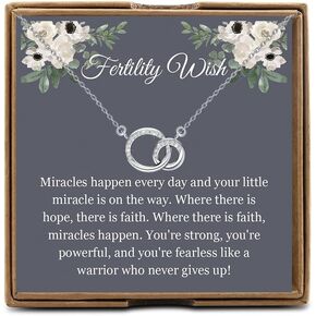 IVF IUI Gift Fertility Wish Necklace Infertility Jewelry IVF Encouragement Gift Lucky Transfer Day Gift