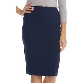 ESTEEZ Women's Pull-On Stretch Ponte Office Pencil Skirt 'Houston'