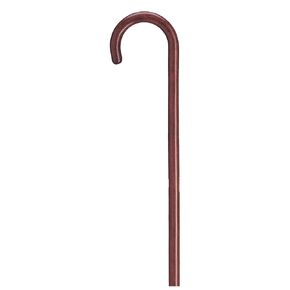 7/8" Round Nose Crook Handle in Walnut Color