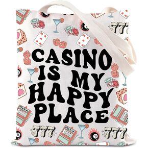 ENSIANTH Casino Player Gift Poker Player Gift 777 Slot Machine Tote Bag Casino Gambler Shopping Bag Gambling Lover Gift