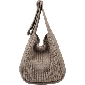 Women's Crocheted Crossbody Tote Hobo Bag, Knitted Shoulder Handbag, Aesthetic Handmade Cute Purse, Knit Crochet Bag