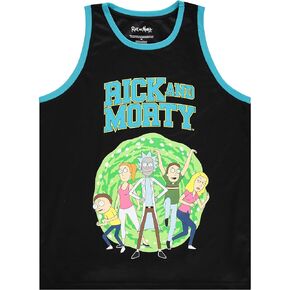 RICK AND MORTY Mens Jersey Mens Tank Top - Rick & Morty Mesh Basketball Jersey Tank Top
