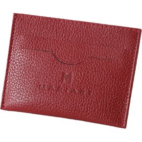 Slim Mariart Minimalist Wallet for Women Genuine Leather Slim Front Pocket 158C (Cherry)