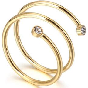 Jude Jewelers Stainless Steel Braided Wrap Wave Stacking Promise Statement Cocktail Party Ring