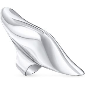 Bling Jewelry Geometric Unique Fashion Statement Full Finger Ring For Women For Teen .925 Sterling Silver