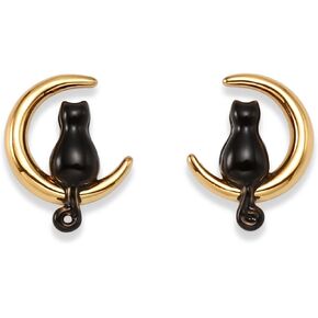 Selenichast Cat Earrings Studs Cute Animal Earrings Funny Cat Jewelry for Women Birthday Christmas Gifts