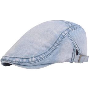 Men and Women Classic Newsboy Cap Jeans Driving Ivy Flat Hat Adjustable