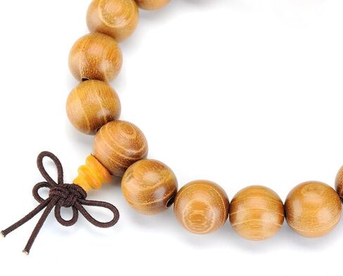 Natural Wood Bead Bracelet Tibetan Buddhist Meditation Mala Prayer Beads Men Woman Elastic Bracelets in Saudi Arabia