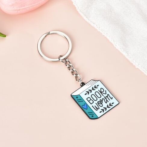 Siopue Book Lover Christmas Gifts for Men Women Bookworm Keychain for Book Club Reading Groups Birthday Gifts for Friends Girls Boys Bibliophile Keychains, Multicolor, S in Kuwait
