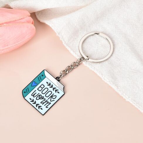 Siopue Book Lover Christmas Gifts for Men Women Bookworm Keychain for Book Club Reading Groups Birthday Gifts for Friends Girls Boys Bibliophile Keychains, Multicolor, S in Kuwait