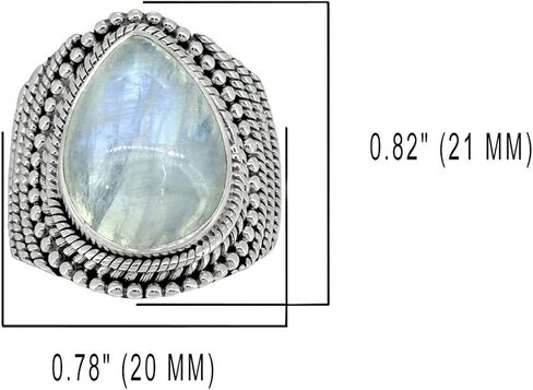 مجوهرات YoTreasure Rainbow Moonstone الصلبة 925 من الفضة الاسترليني in Saudi Arabia