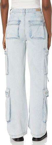 [BLANKNYC] Womens Luxury Clothing Oversized Cargo Pocket Rib Cage Tencel Denim Cargo Pant, Comfortable & Stylish in Saudi Arabia