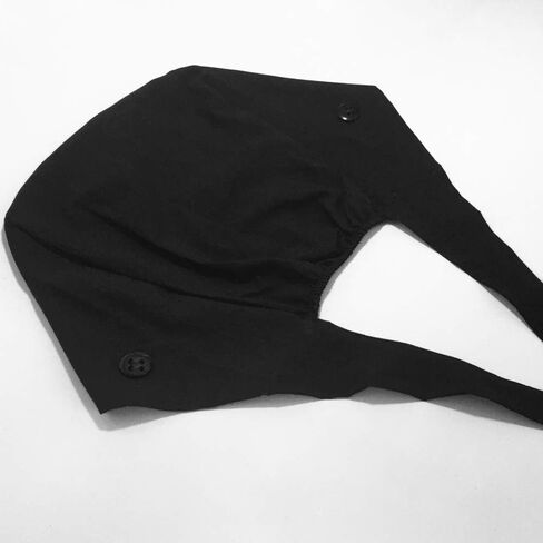 Working Cap with Button Adjustable Unisex Cotton Working Hat with Sweatband Adjustable Tie Back Hats for Women Men (Black-New) in Saudi Arabia