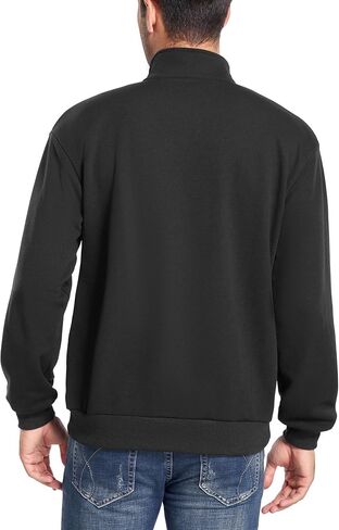 ZAFUL Mens Quarter-Zip Up Long Sleeve Sweatshirt With Pockets Loose Fit Casual Outdoor Pullover Tops in Kuwait