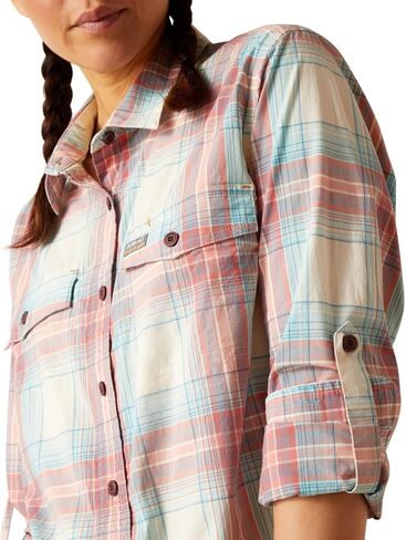 ARIAT Women's Rebar Made Tough Durastretch Work Shirt in Saudi Arabia