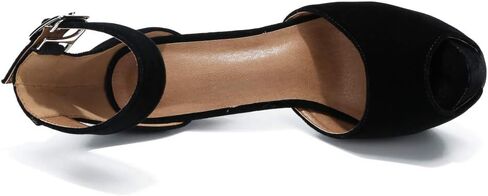 Enelauge Women's Sexy Ankle Straps Peep Toe Buckle Platform Stiletto Wedding Party High Heels Sandals in Kuwait