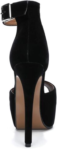 Enelauge Women's Sexy Ankle Straps Peep Toe Buckle Platform Stiletto Wedding Party High Heels Sandals in Kuwait