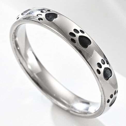 خاتم زفاف من Jude Jewellers مقاس 4 مم من الفولاذ المقاوم للصدأ على شكل مخلب الكلب وحفلات الزفاف وأعياد الميلاد in Kuwait
